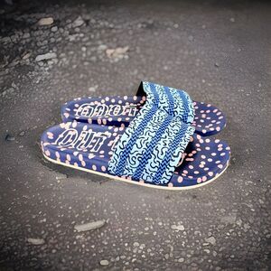 adidas Women's Adilette Slides “Out Loud" EE5055 Collegiate Navy Italian Sz 10